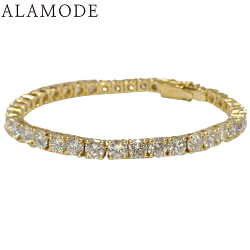 ダイヤモンド テニスブレスレット K18 イエローゴールド YG ブレスレット アクセサリー ジュエリー ゴールド金 レディース 41100054467【アラモード】の通販は