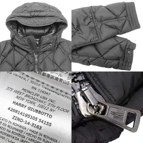 MONCLER(モンクレール) HARRY GIUBBOTTO ダウンジャケット アウター アパレル ファッション 4 ナイロン ブラック黒 420914195105 メンズ 