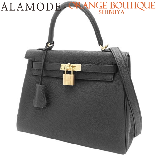 HERMES(エルメス) ケリー 25 (内縫い) ブラック黒 トゴ ゴールド金具 Z刻印 ハンドバッグ 2WAY ショルダー 肩掛け レディース 40802124252【中古】【アラモード】の通販は
