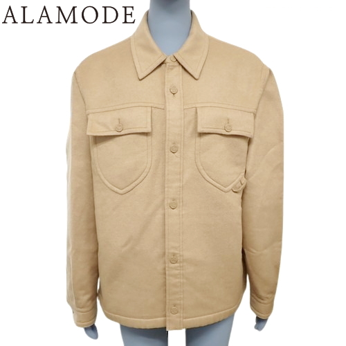 LOUIS VUITTON(ルイ・ヴィトン) ダブルフェイスウールブレンドオーバーシャツ アウター RM241Q ジャケット アパレル モノグラム L ウール カシミヤ ベージュ ブラウン茶 1AFA43 メンズ 40802123083【中古】【アラモード】の通販は