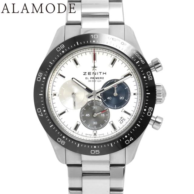 【2022年保証書付】ゼニス クロノマスター スポーツ 03.3100.3600 SS ステンレス 自動巻き 腕時計 2022年1月購入 ホワイト メンズ 40802111288【中古】【アラモード】の通販は 988,900円