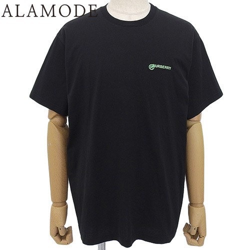 BURBERRY(バーバリー) ロゴ スローガン Tシャツ トップス アパレル ファッション 衣類 半袖 M コットン ブラック黒 グリーン緑 8037091 メンズ 40802125102【中古】【アラモード】