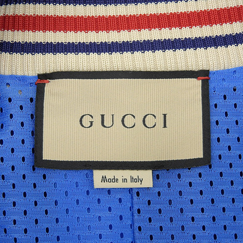 GUCCI(グッチ) インターロッキングG トラックジャケット アウター アパレル ファッション ウエブライン M ポリエステル コットン ブルー青 マルチカラー 645206 メンズ 40802132144【中古】【アラモード】 GUCCI(グッチ) インターロッキングG トラックジャケット アウター