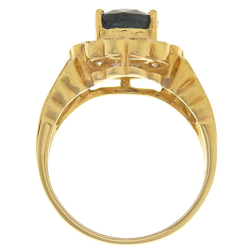 【60％OFF】 サファイア ダイヤリング リング・指輪 YG イエローゴールド K18 アクセサリー