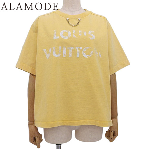 LOUIS VUITTON イエロー Tシャツ Mサイズ LOUIS VUITTON】【モノグラム】【イタリア製】【トップス】ルイ