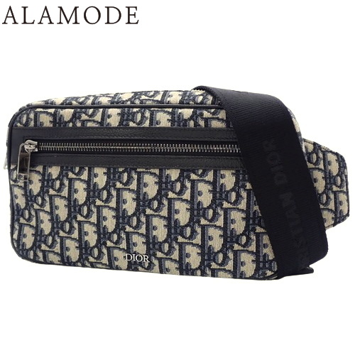 ディオール Dior オブリーク ボディバッグ キャンバス 29-BO-0271 ネイビー ジャカード ポーチ付き Dior - ディオール Dior SADDLE サドル オブリーク ジャガード