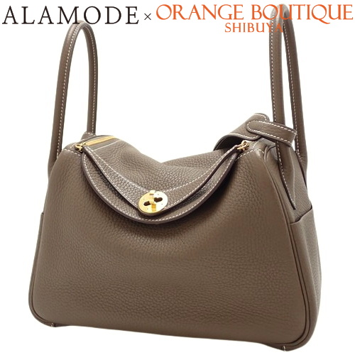 HERMES(エルメス) リンディ26 エトゥープ/エトープ グレージュ トリヨンクレマンス ゴールド金具 D刻印 ショルダーバッグ 2WAY ハンドバッグ 肩掛け レディース 40802137779【中古】【アラモード】