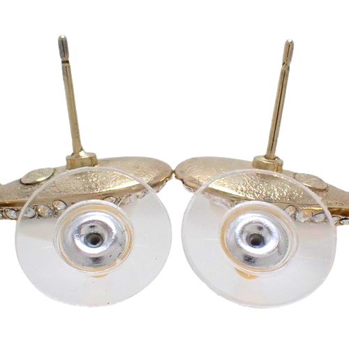 シャネル ココマーク ラインストーンパールピアス メタル(ＧＰ) フェイクパール アクセサリー ジュエリー 40802105091 CHANEL(シャネル) ココマーク ラインストーンクロス ピアス メタル