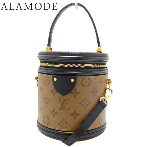 LOUIS VUITTON(ルイ・ヴィトン) モノグラム・リバース カンヌ ハンドバッグ 2WAY ショルダー 肩掛け バニティ モノグラムキャンバス カーフ モノグラム・リバース キャンバス ブラウン茶 ブラック黒 ゴールド金具 M43986 レディース 40802135977【中古】【アラモード】