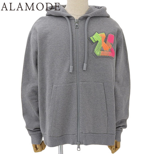LOUIS VUITTON(ルイ・ヴィトン) 3DLVグラフィティエンブロイダードジップフーディ トップス アパレル ファッション RM222M 裏起毛 ジップアップ パーカー XL コットン グレー メンズ 40802139594【中古】【アラモード】