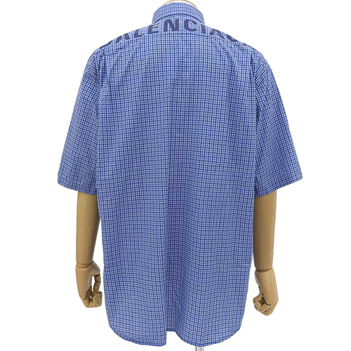 BALENCIAGA(バレンシアガ) バックロゴ チェックシャツ トップス 18年