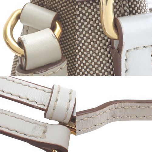 PRADA(プラダ) ロゴ ジャガード 2WAYバッグ ハンドバッグ 巾着型