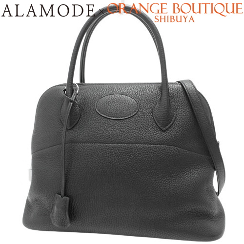 HERMES(エルメス) ボリード31 ブラック黒 トリヨンクレマンス パラジウム金具 シルバー金具 Y刻印 ハンドバッグ 2WAY ショルダー 肩掛け レディース 40802147548【中古】【アラモード】