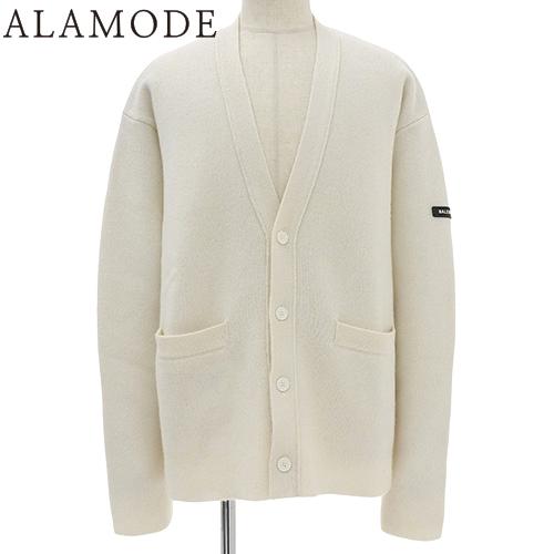 BALENCIAGA(バレンシアガ) ロゴパッチ ニット カーディガン トップス 2023年 アパレル ファッション 長袖 セーター 2 ウール ナイロン ポリウレタン アイボリー 771668 メンズ 40802144564【中古】【アラモード】