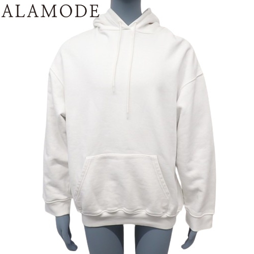 BALENCIAGA(バレンシアガ) ロゴ フーディー トップス 2017年 アパレル ファッション パーカー プルオーバー L コットン ホワイト白 ブラック黒 492190 TXK29 メンズ 40802145812【中古】【アラモード】