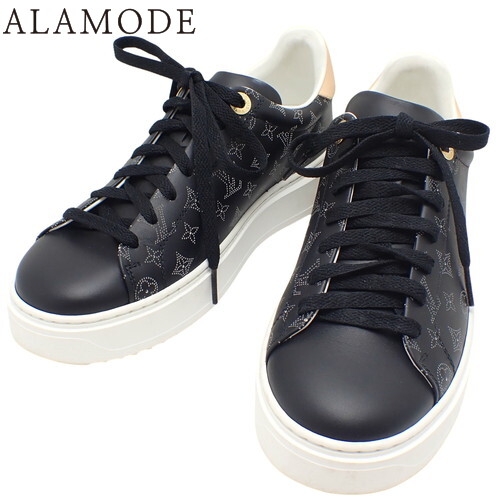 LOUIS VUITTON(ルイ・ヴィトン) タイムアウト・ライン スニーカー スニーカー アパレル シューズ 靴 くつ モノグラム 36 1/2 レザー ブラック黒 レディース 40802149642【中古】【アラモード】