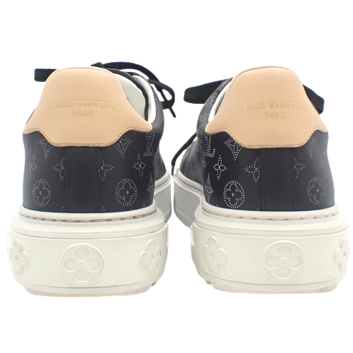 LOUIS VUITTON(ルイ・ヴィトン) タイムアウト・ライン スニーカー スニーカー アパレル シューズ 靴 くつ モノグラム 36 1/2 レザー ブラック黒 レディース 40802149642【中古】【アラモード】 LOUIS VUITTON(ルイ・ヴィトン) タイムアウト・ライン スニーカー