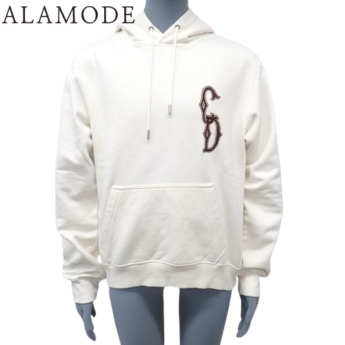 Christian Dior(クリスチャン ディオール) CDインターレース フーディ トップス 2023年 長袖 パーカー 裏起毛 アパレル ファッション スウェット XL ホワイト白 ブラウン茶 343J698A0531 メンズ 40802147416【中古】【アラモード】