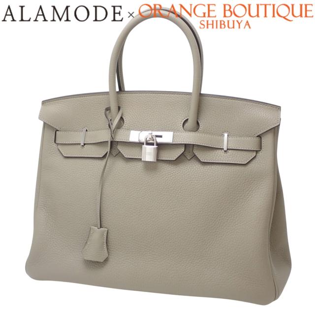 HERMES(エルメス) バーキン35 セージ カーキ トリヨンクレマンス パラジウム金具 シルバー金具 X刻印 ハンドバッグ トートバッグ  レディース 40802150746【中古】【アラモード】