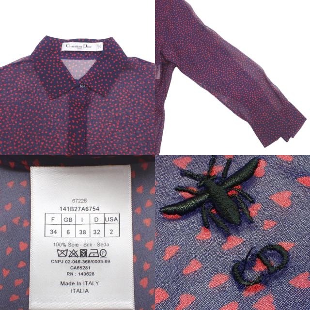 Christian Dior(クリスチャン・ディオール) Bee刺繍 ハートブラウス