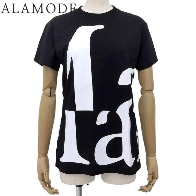 Maison Margiela(メゾン マルジェラ) プリントロゴ Tシャツ Tシャツ 2020年 アパレル ファッション 半袖 S コットン ブラック黒 ホワイト白 レディース 40802149713【中古】【アラモード】