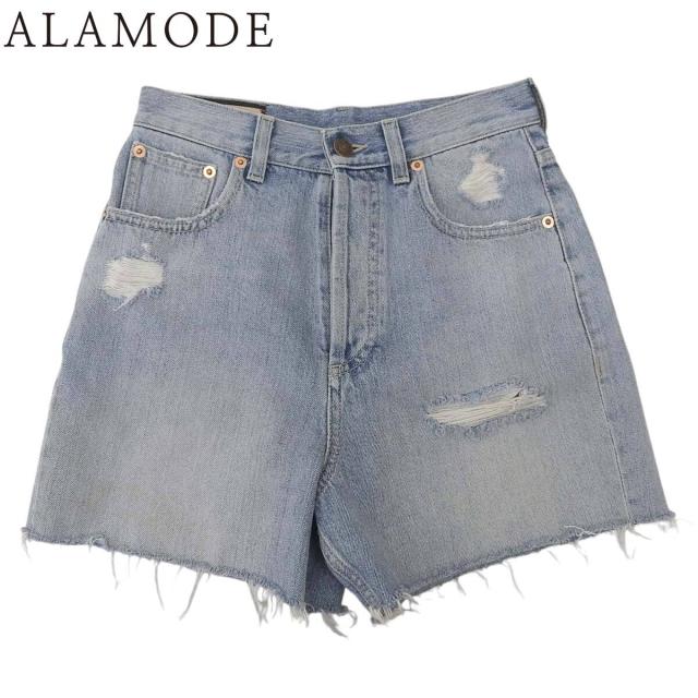 GUCCI(グッチ) デニム ショートパンツ パンツ ボトムス ダメージ加工 アパレル 22 コットン ブルー青 638061 レディース 40802151287【中古】【アラモード】