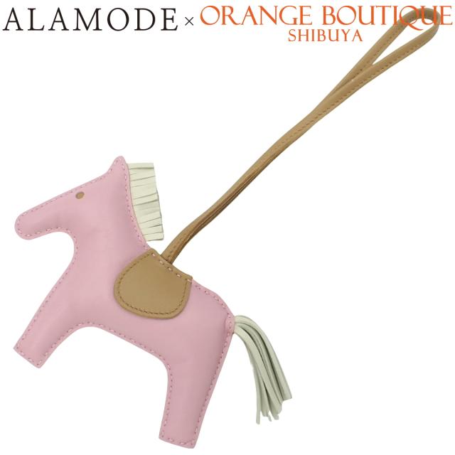 HERMES(エルメス) ロデオチャームMM モーヴシルベストル/クレ/チャイ ピンク ブラウン茶 アイボリー アニョーミロ Z刻印 小物 バッグチャーム 馬モチーフ ホース レディース 40802152515【中古】【アラモード】