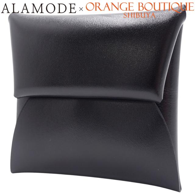 HERMES(エルメス) バスティア ブラック黒 ボックスカーフ パラジウム金具 シルバー金具 B刻印 ケース パース ミニウォレット コンパクト財布 小物 メンズ 40802152918【中古】【アラモード】