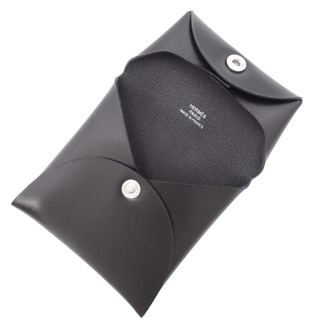 HERMES(エルメス) バスティア ブラック黒 ボックスカーフ パラジウム