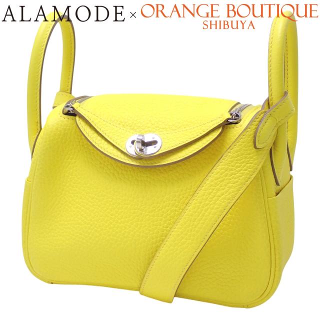 HERMES(エルメス) リンディ ミニ ライム イエロー黄 トリヨンクレマンス パラジウム金具 シルバー金具 U刻印 ショルダーバッグ 肩掛け 斜め掛け ハンドバッグ レディース 40802155123【中古】【アラモード】