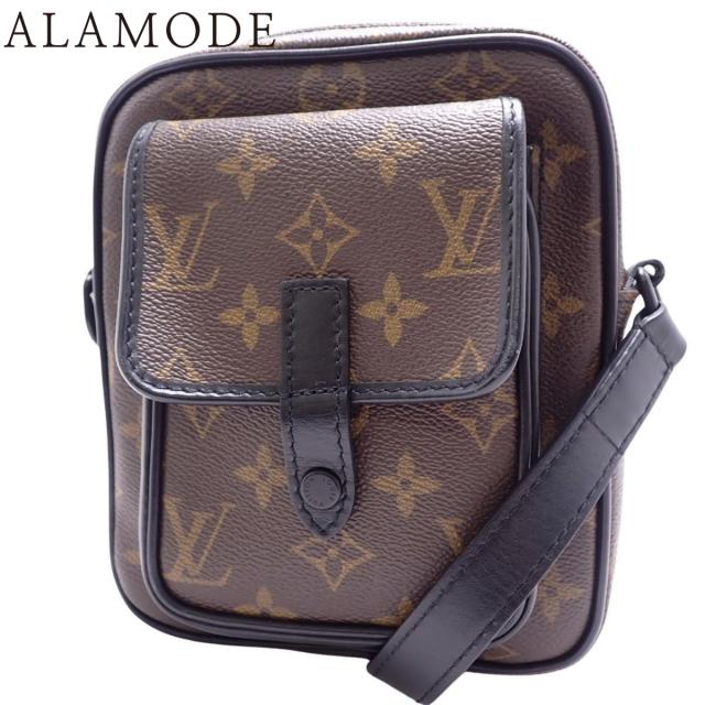 LOUIS VUITTON(ルイ・ヴィトン) モノグラム・マカサー クリストファー・ウエアラブル ウォレット ショルダーバッグ 肩掛け 斜め掛け ポシェット モノグラムマカサー ブラウン茶 ブラック黒 ブラック金具 M69404 メンズ 41100089802【中古】【アラモード】