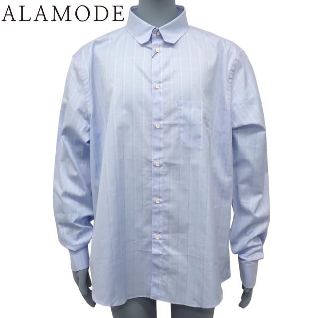 LOUIS VUITTON(ルイ・ヴィトン) ストライプ シャツ ブラウス 2020年 RM201F 長袖 トップス アパレル 43/17 コットン ライトブルー水色 メンズ 40802155317【中古】【アラモード】