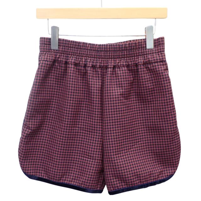 FENDI(フェンディ) ギンガムチェック ハーフパンツ パンツ 2020年 ボトムス アパレル 38 ウール ネイビー紺 レッド赤 FR6259 レディース 40802156564【中古】【アラモード】 FENDI(フェンディ) ギンガムチェック ハーフパンツ パンツ 2020年