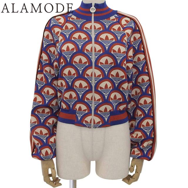 GUCCI(グッチ) アディダスコラボ トラックジャケット ジャケット GUCCI×adidas ジャージ アウター アパレル M レーヨン レッド赤 ブルー青 ベージュ レディース 40802155309【中古】【アラモード】