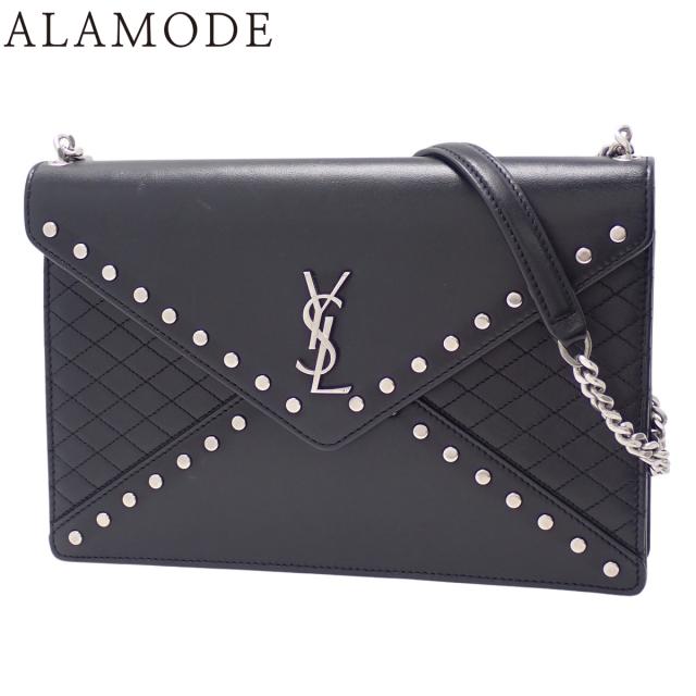 SAINT LAURENT PARIS(サンローランパリ) チェーンショルダーバッグ ショルダーバッグ 肩掛け レザー ブラック黒 シルバー金具 668864 レディース 40802161267【中古】【アラモード】