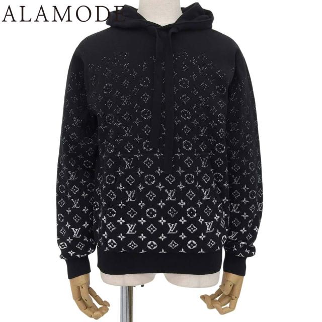LOUIS VUITTON(ルイ・ヴィトン) モノグラムグラディエントフーディ スウェット/パーカー 2022年 RM222Q アパレル ファッション ニット プルオーバー S コットン ブラック黒 ホワイト白 1AA4Y8 メンズ 40802150947【中古】【アラモード】