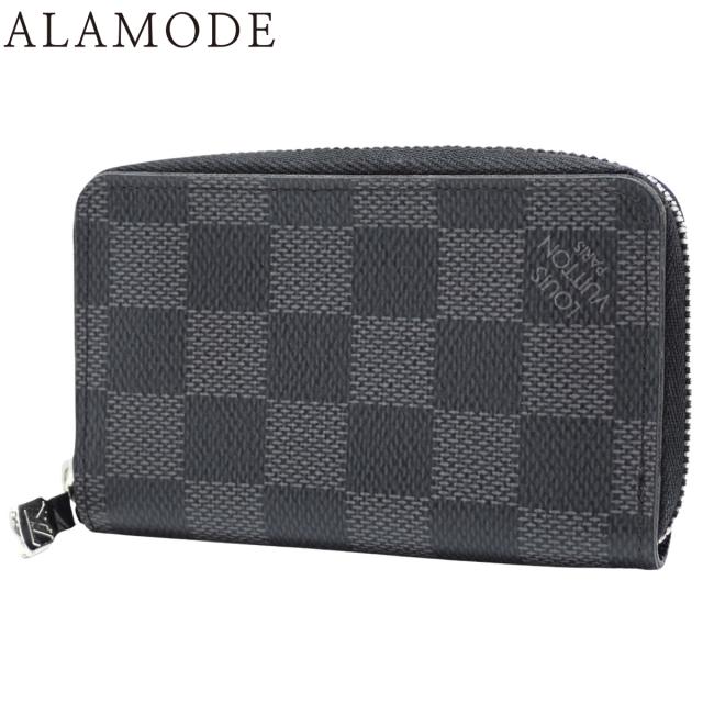 LOUIS VUITTON(ルイ・ヴィトン) ダミエ・グラフィット ジッピー・パース ケース カードケース ミニウォレット 小物 ダミエグラフィットキャンバス ブラック黒 グレー シルバー金具 N63076 メンズ 40802160967【中古】【アラモード】