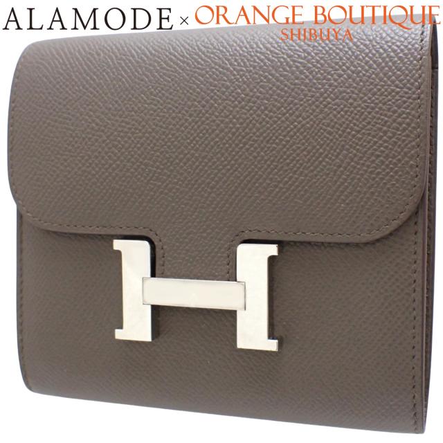 HERMES(エルメス) コンスタンス コンパクト エタン グレー ヴォーエプソン パラジウム金具 シルバー金具 D刻印 コンパクトウォレット 二つ折り 2つ折り ミニ財布 小物 レディース 40802163888【中古】【アラモード】