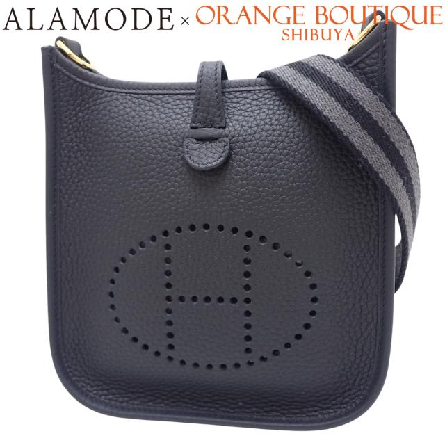 HERMES(エルメス) エブリン アマゾンTPM K刻印 ブラック黒 グレー トリヨンクレマンス ゴールド金具 ショルダーバッグ エヴリン 肩掛け 斜め掛け サングル レディース 40803002933【アラモード】