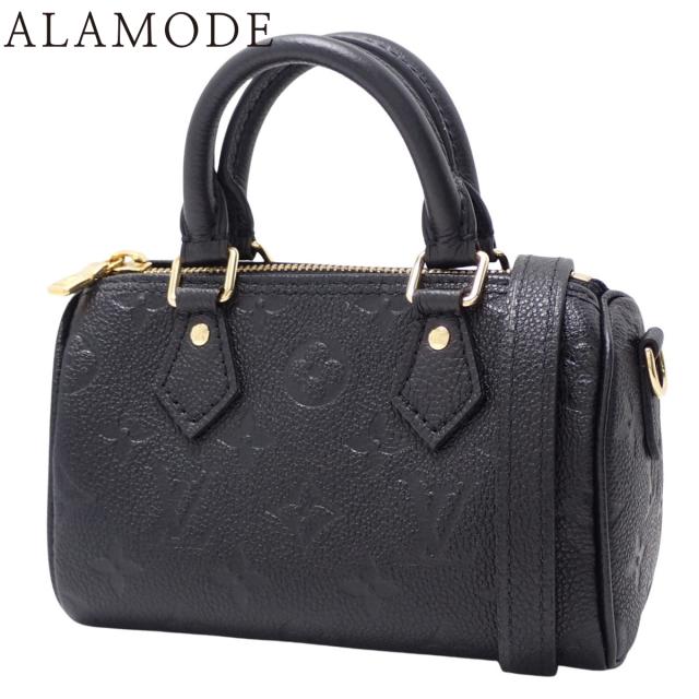 LOUIS VUITTON(ルイ・ヴィトン) モノグラム・アンプラント ナノ・スピーディ ハンドバッグ 2WAY ショルダー 肩掛け 斜め掛け モノグラムアンプラント ブラック黒 ゴールド金具 M82450 レディース 40802159409【中古】【アラモード】