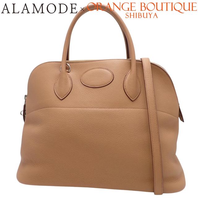 HERMES(エルメス) ボリード35 タバックキャメル キャメル茶  トリヨンクレマンス パラジウム金具 シルバー金具 □L刻印 ハンドバッグ 2WAY ショルダー 肩掛け トート レディース 40802164550【中古】【アラモード】