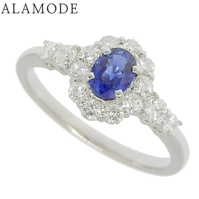 専用【極美品】■リング12.5-13　K18 Pt900 サファイアダイヤモンド pt900 Pt900 サファイア/ダイヤモンド リング サファイアダイヤモンド