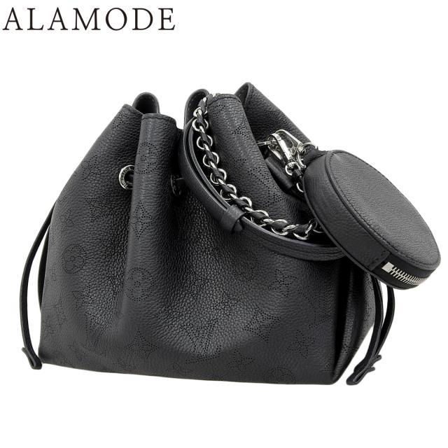 LOUIS VUITTON(ルイ・ヴィトン) モノグラム・マヒナ ベラ ショルダーバッグ 肩掛け 巾着型 斜め掛け マヒナ・レザー ノワール ブラック黒 シルバー金具 M57070 レディース 40802160825【中古】【アラモード】