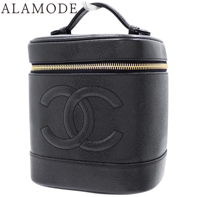 CHANEL(シャネル) ココマーク バニティ バッグ ハンドバッグ 手持ち コスメポーチ メイクポーチ キャビアスキン ブラック黒 ゴールド金具 A01998 レディース 40802160735【中古】【アラモード】