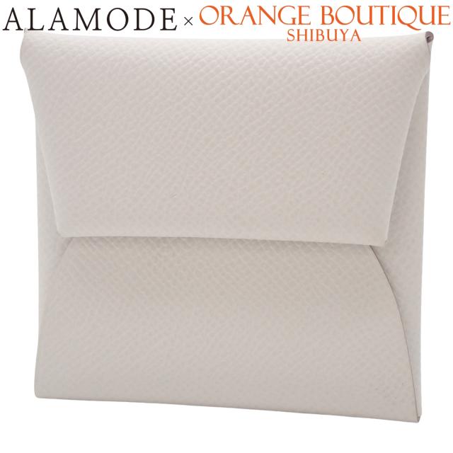 HERMES(エルメス) バスティア マッシュルーム ホワイト白 ヴォーエプソン パラジウム金具 シルバー金具 B刻印 ケース パース ミニウォレット ミニ財布 小物 レディース 40802163891【中古】【アラモード】