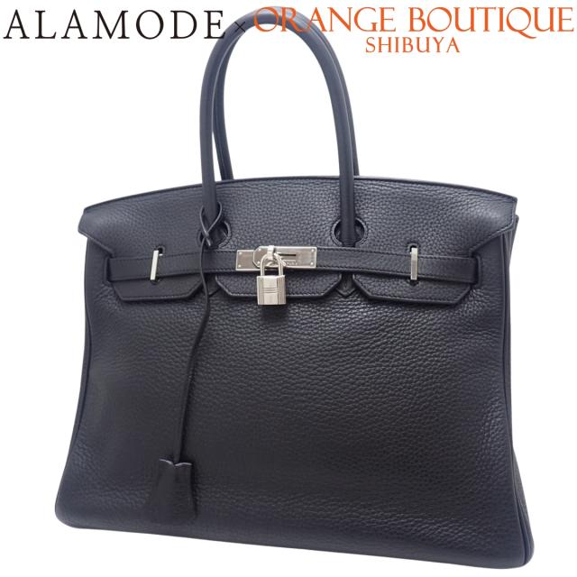HERMES(エルメス) バーキン35 ブラック黒 トリヨンクレマンス パラジウム金具 シルバー金具 □N刻印 ハンドバッグ トートバッグ レディース 40802149018【中古】【アラモード】