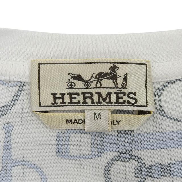 HERMES(エルメス) ラビリンス ホースビット Tシャツ ホワイト白
