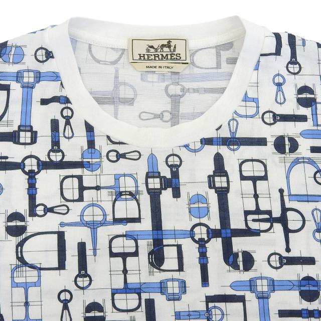 HERMES(エルメス) ラビリンス ホースビット Tシャツ ホワイト白