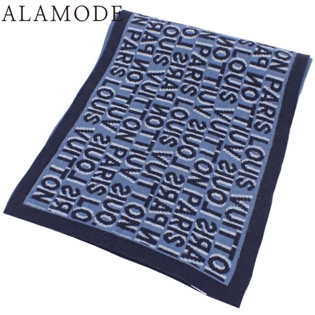 LOUIS VUITTON(ルイ・ヴィトン) エシャルプ・LVタグ マフラー ウール ブルー青 ネイビー紺 M70535 メンズ 40802161865【中古】【アラモード】