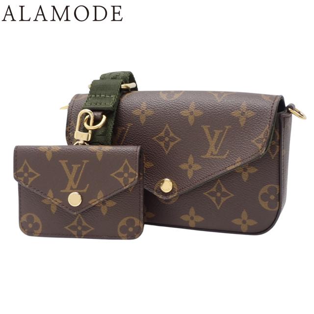 LOUIS VUITTON(ルイ・ヴィトン) モノグラム ミュルティ・ポシェット・フェリシー ショルダーバッグ 肩掛け 斜め掛け ミニバッグ モノグラムキャンバス ブラウン茶 グリーン緑 ゴールド金具 M80091 レディース 40802157738【中古】【アラモード】